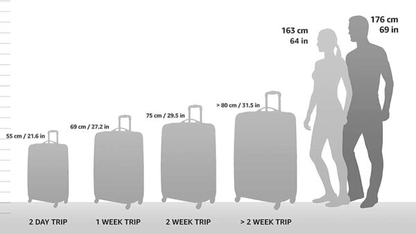 U.S. Traveler Rio Rugged Fabric Expandable Carry-on Luggage, Grey, Set - Image 2
