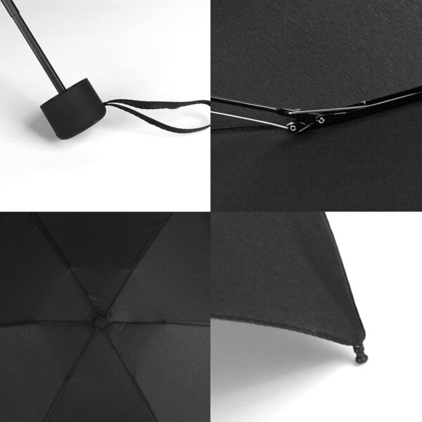 GAOYAING Compact Travel Umbrella with Case Sun&Rain Lightweight Small and Compact Suit for Pocket Black,34 Inches - Image 6