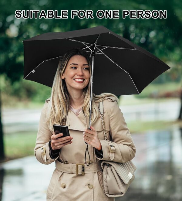 Compact Umbrella Automatic - Folding Travel Umbrella, Micro & Mini Design for Women's Purse or Pocket, Auto Open Close - Image 3