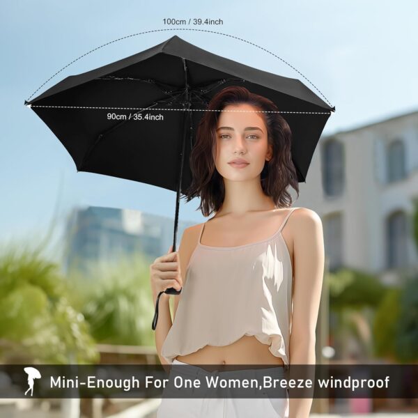 LEAGERA Mini Umbrella For Purse, Small Travel Umbrella Compact Waterproof Umbrella for Light Rain, Suitable for Women Purse and Pocket - Image 4