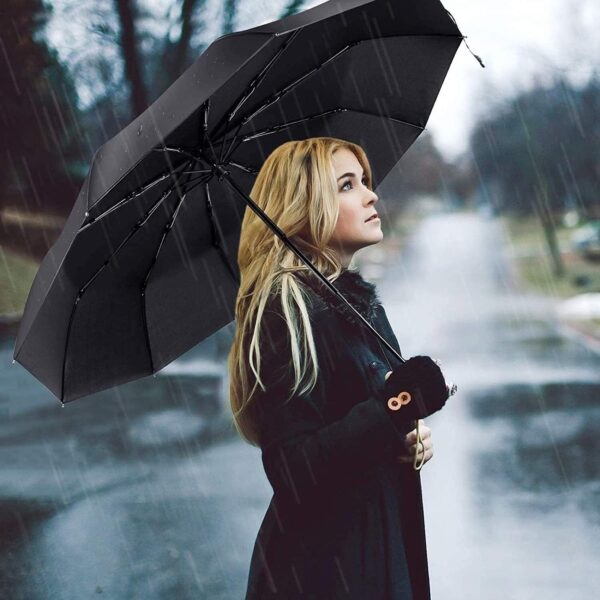 Liberty Imports 3 Pack Windproof Travel Rain Umbrellas - Compact, Light, Automatic, Strong and Portable - for Men and Women - Image 6