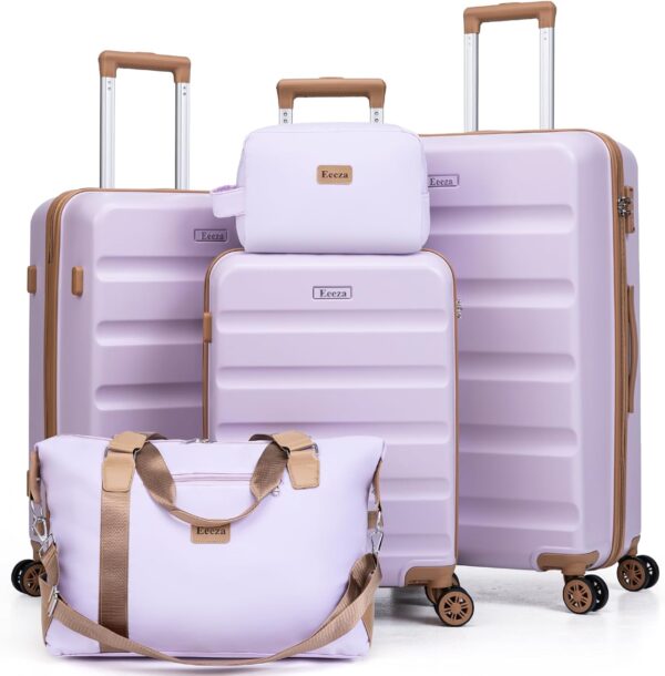 Luggage Sets 5 Piece, Suitcases with Wheels,ABS Hard Case Luggage with TSA Lock Spinner Wheels,Carry On Luggage Set (20/24/28 Inch)