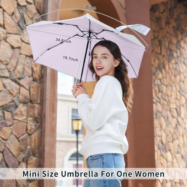 Mini Travel Umbrella - UPF 50+ Sun Protection Compact Manual Open Small Sun Umbrella - Image 4