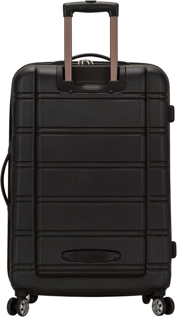 Rockland Melbourne Hardside Expandable Luggage with Spinner Wheels, Black, 3-Piece Set (20/24/28) - Image 3