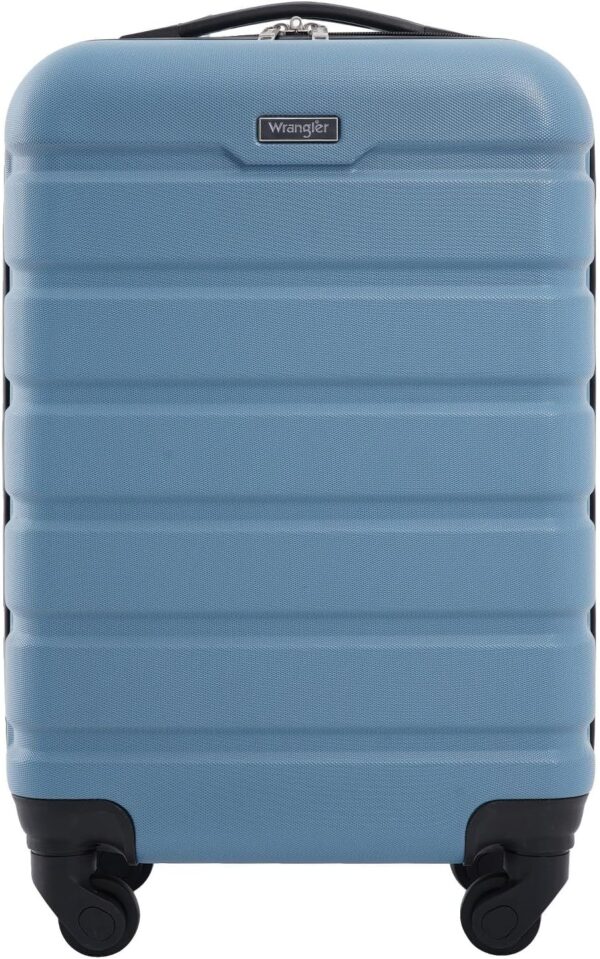 Wrangler Hardside Spinner Carry-On Luggage, Blue Heaven, 22-Inch