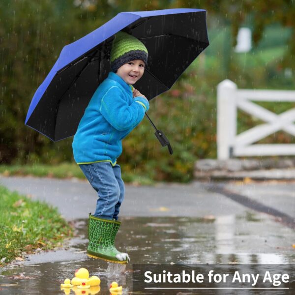 Seniny Windproof Travel Umbrella, Automatic Umbrellas for Rain, Portable & Compact Umbrella for Backpack, Strong UV Umbrella for Protection, Folding Small Umbrella for Car, Sun Umbrella for Walking - Image 5