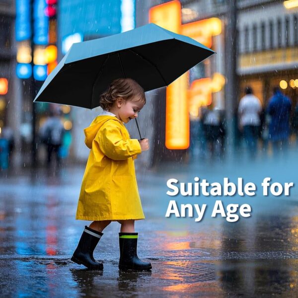 Yoobure Small Mini Umbrella with Case Light Compact Design Perfect for Travel Lightweight Portable Parasol Outdoor Sun&Rain Umbrellas - Image 5