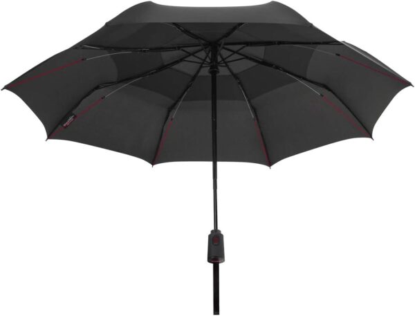 ShedRain Vortex Automatic Compact Folding Windproof Travel Umbrella – Push Button Open & Close - Rain & Windproof Vented Double Canopy – Protect from Rain, Sun & Wind - Wind Tunnel Tested to 75 mph - Image 2
