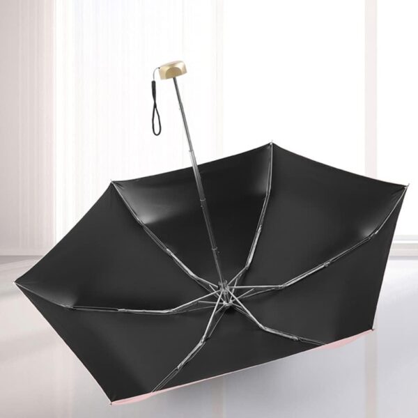 Mini Travel Sun Umbrella With Case, Small Compact UV Protection Umbrella for Sun and Rain, Lightweight Windproof Umbrella for Women Men Kids (Dark Green) - Image 7
