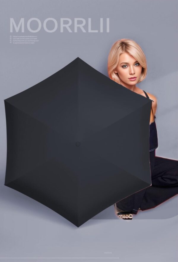 Mini Travel Folding Umbrella for Purse - UPF 50+ Sun & Rain UV Protection, Windproof Small Compact Lightweight Design Fits in Pocket or Bag, Portable Wallet Parasol for Commuter, Men Women Boys Girls - Image 8