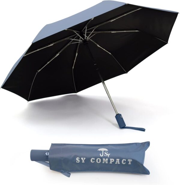 SY COMPACT Umbrella Automatic Travel Waterproof Light Folding Umbrellas Easy Carry for Women and Men - Image 3