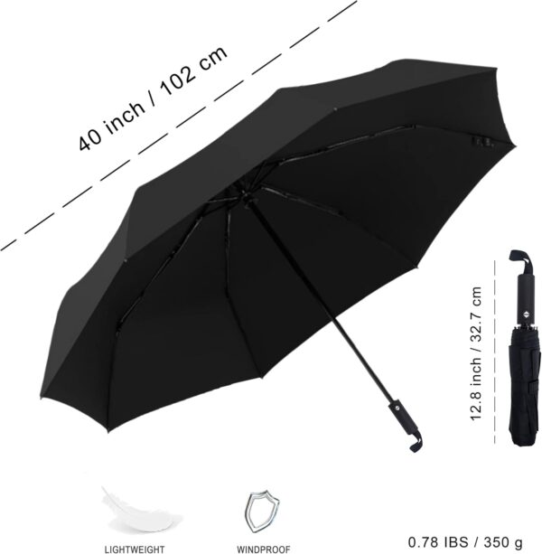 Automatic Umbrella Windproof Lightweight Strong Compact UV Protection Rain Travel Umbrellas Collapsible Backpack Umbrella Suit For Adult - Image 2