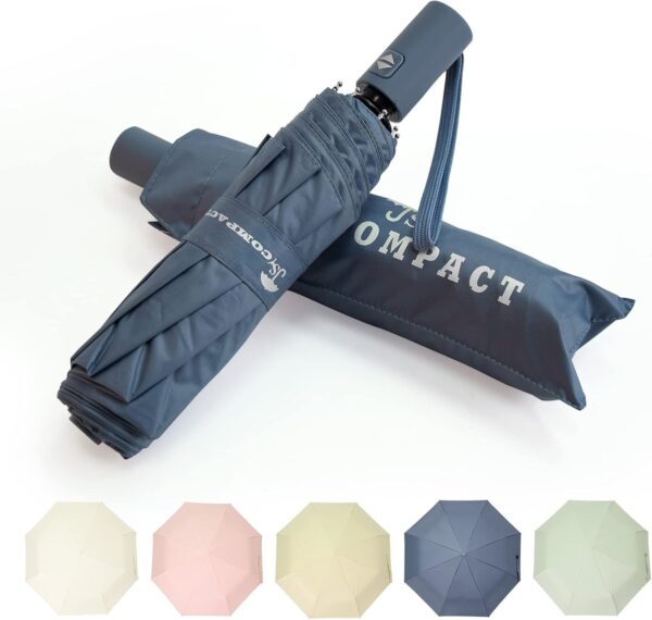 SY COMPACT Umbrella Automatic Travel Waterproof Light Folding Umbrellas Easy Carry for Women and Men