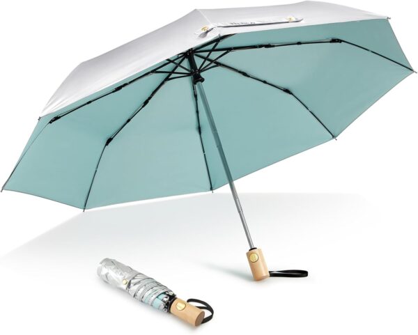 G4Free UPF 50+ UV Protection Travel Sun Umbrella Compact 42 Inch Small UV Blocking SPF Umbrella Auto Open Close