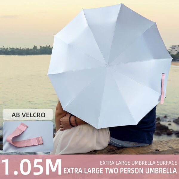Folding Umbrella Anti-UV Compact Durable Folding Umbrella Auto Open Close Windproof Travel Umbrella Premium Grip Fits Backpack - Image 4