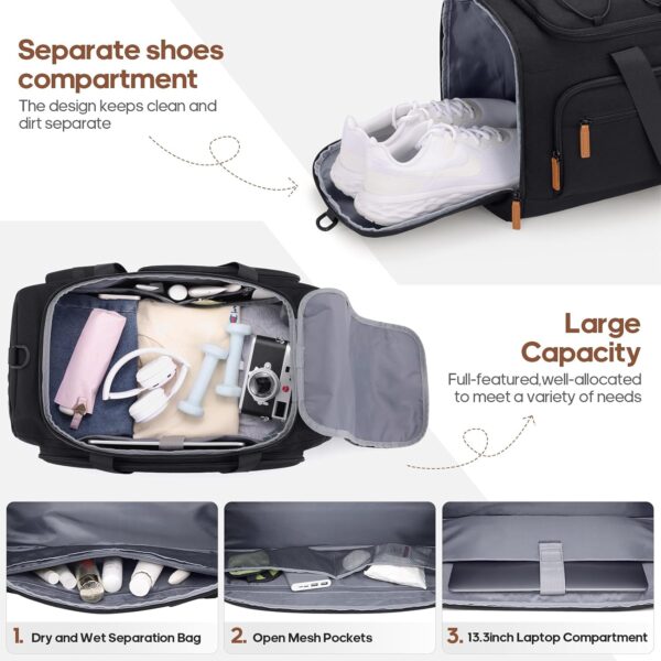 Luggage Sets 5 Piece,Polycarbonate Hardside Carry On Suitcase Set with Spinner Wheel TSA Lock, Suitcase set with Travel Bag for Women Men - Image 6