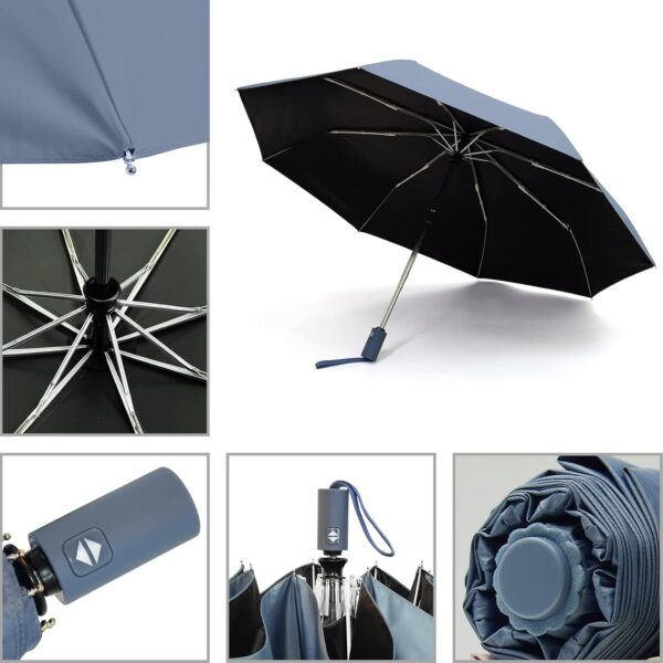 SY COMPACT Umbrella Automatic Travel Waterproof Light Folding Umbrellas Easy Carry for Women and Men - Image 4