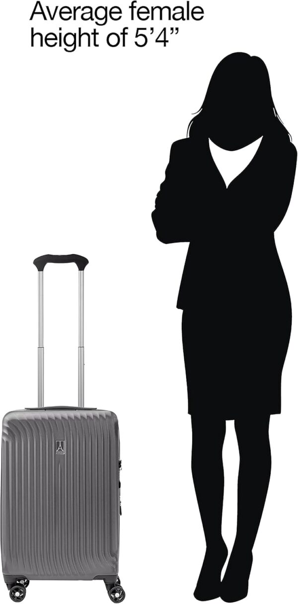 Travelpro Maxlite Air Hardside Expandable Luggage, 8 Spinner Wheels, Lightweight Hard Shell Polycarbonate, Shadow Grey, 2-Piece Set (21/25) - Image 4