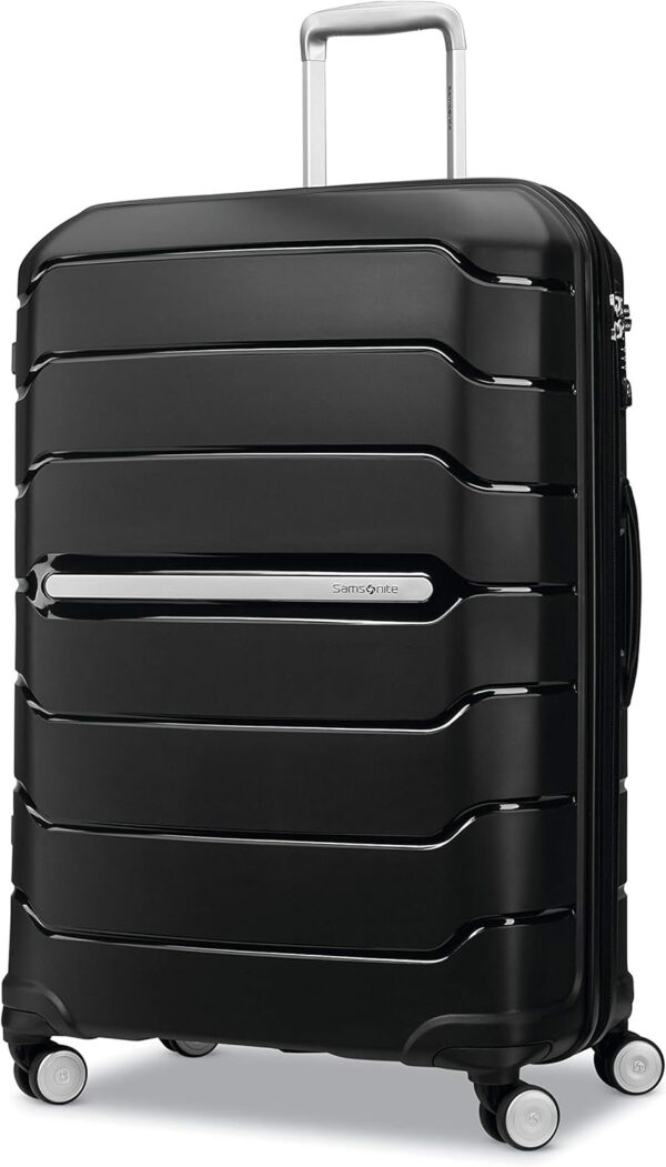Samsonite Freeform 28-Inch Large Luggage with Dual 360° Spinner Wheels - Checked Suitcase - TSA Lock, Airline-Approved - Lightweight Durable Polypropylene Expandable Hardshell - Black