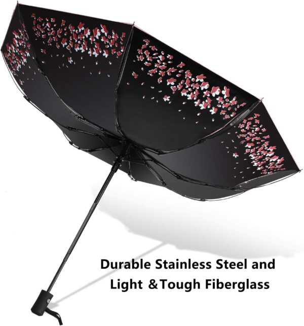 Sun Umbrella-Auto Open Close Folding Rain Umbrella,Waterproof Travel Women Parasol Automatic Umbrellas - Image 4