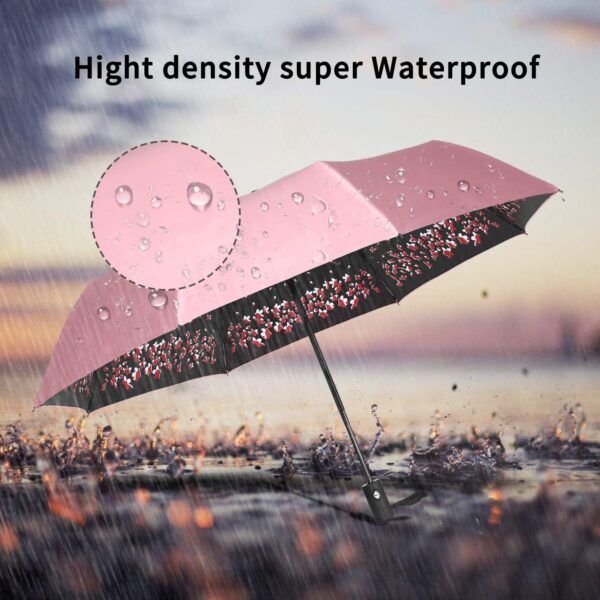 Sun Umbrella-Auto Open Close Folding Rain Umbrella,Waterproof Travel Women Parasol Automatic Umbrellas - Image 6