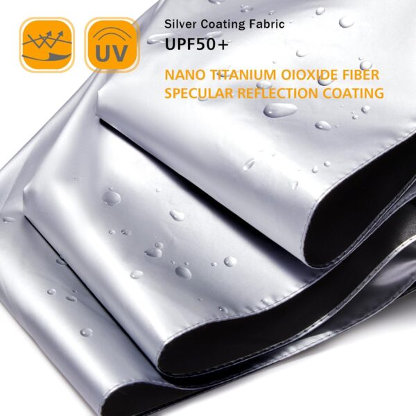 G4Free UPF 50+ UV Protection Travel Umbrella 42/46 Inch Windproof Silver Coating Sun Blocking Umbrella - Image 2