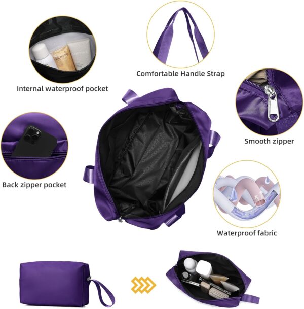 LARVENDER Luggage Sets 3 Piece with Duffel Bag Hardside PP Carry On Suitcase with 360° Spinner Wheels TSA Lock Luggage Sets for Women, Grape Purple - Image 3