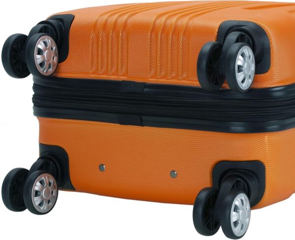 Rockland London Hardside Expandable Luggage with Spinner Wheels, Orange, 28-24-20-Inch - Image 6