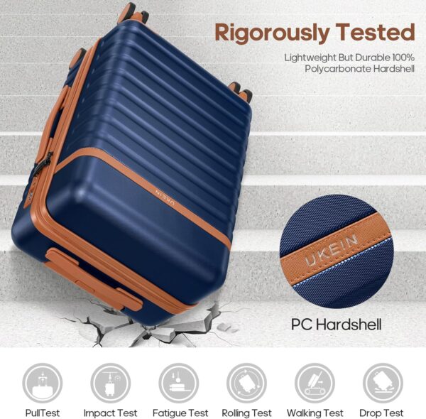 Luggage Sets 5 Piece, Polycarbonate Hardside Carry On Suitcase Set with Spinner Wheel TSA Lock, Suitcase set with Travel Bag for Women Men - Image 2