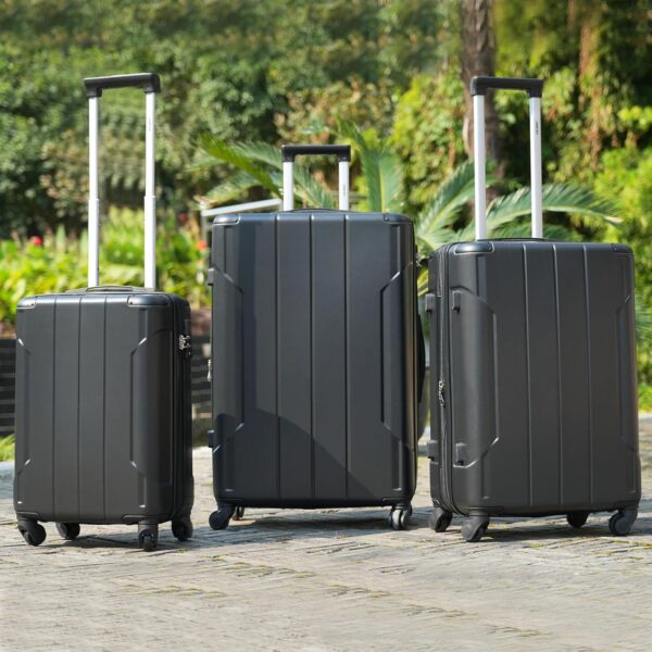 Merax Luggage Set 3 Piece Suitcase Set Expandable Lightweight Spinner Suitcase with Corner Guards(Black) - Image 6
