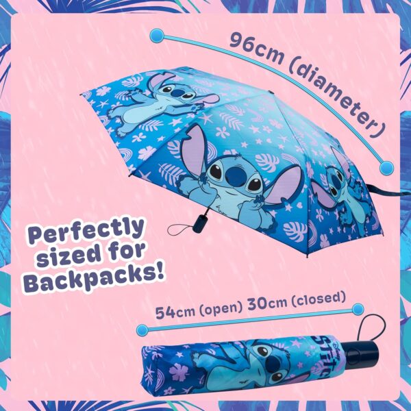 Disney Automatic Umbrella for Adults Teens Kids - Folding Telescopic Umbrella Lightweight Travel School Work - Stitch Gifts - Image 6