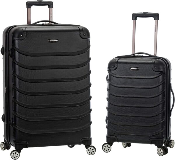 Rockland Speciale Hardside Expandable Spinner Luggage, Black, 2-Piece Set (20/28)