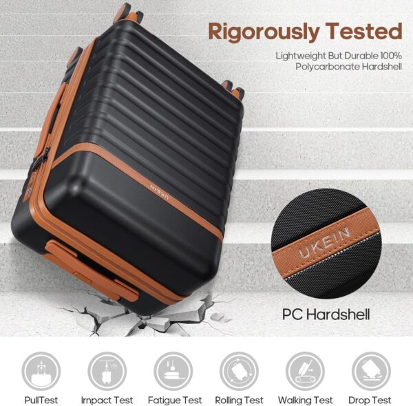 Luggage Sets 5 Piece,Polycarbonate Hardside Carry On Suitcase Set with Spinner Wheel TSA Lock, Suitcase set with Travel Bag for Women Men - Image 2