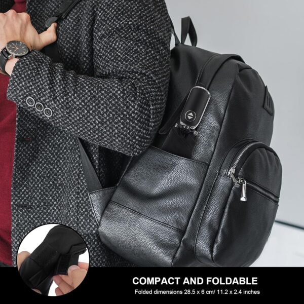 LEAGERA Compact Travel Umbrella for Purse - Flat Handle, Waterproof for Light Rain - Image 5