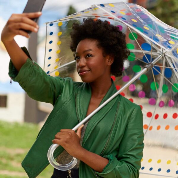totes Adult Clear Bubble Umbrella with Dome Canopy and Lightweight Wind and Rain Protection - Image 8