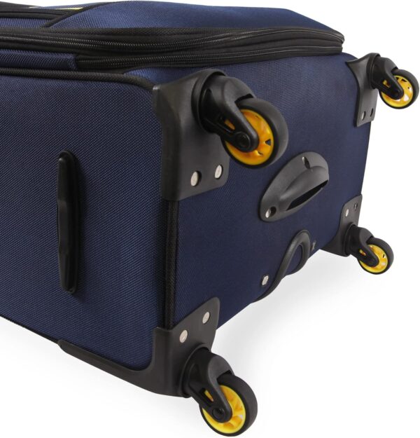 NAUTICA Emry 2pc Softside Luggage Set, Navy Yellow - Image 9