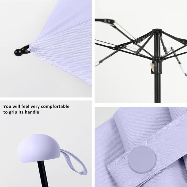 BAODINI Travel Mini Umbrella for Purse With Case Small Compact UV Sun Protection Sun Lightweight Tiny Pocket Umbrella for Women Kids and Men - Image 6