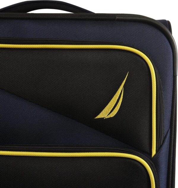 NAUTICA Emry 2pc Softside Luggage Set, Navy Yellow - Image 5