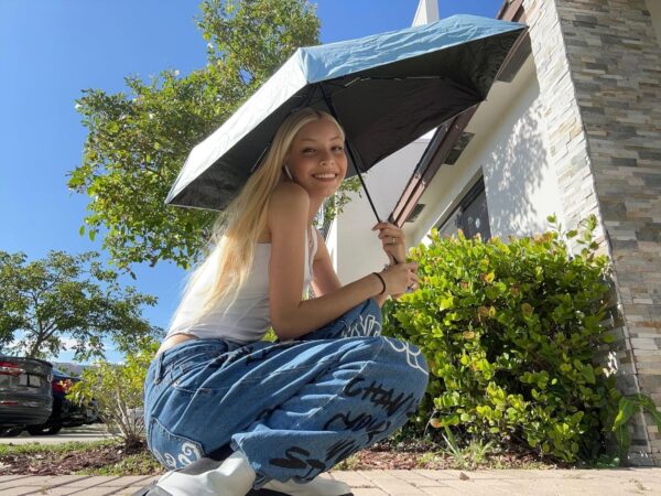 erised's bifrost Compact Folding Umbrella Ring Handle Coating Layer Fabric Blocking UV Protection 99.9%/Car/Small Travel Backpack/Lightweight Portable/Rain Sun Anti UPF 50/Men Women Kids - Image 5