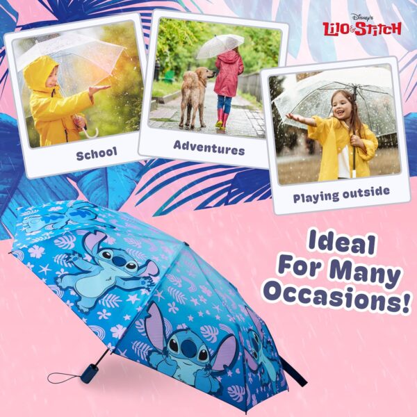 Disney Automatic Umbrella for Adults Teens Kids - Folding Telescopic Umbrella Lightweight Travel School Work - Stitch Gifts - Image 4